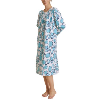 Calida Soft Cotton Nightshirt 33000 Hvid/Blå bomuld Small Dame