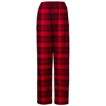 Calvin Klein Long Flannel Sleep Pant Sort/Rød bomuld Large Dame