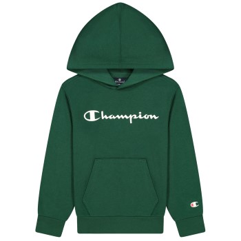 Se Champion Classics Hooded Sweatshirt For Boys Mørkgrøn  122-128 ved Timarco