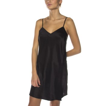 Damella 44001 Nightdress Sort silke Medium Dame