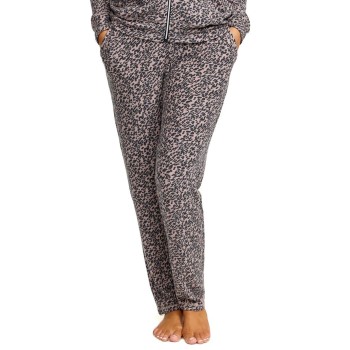 Damella Knitted Lounge Pants Rosa Mønster  Small Dame