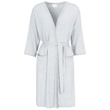 Damella Viscose Plain Wave Robe CL2 Lysegrå Bambus Large Dame