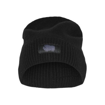 Dovre Mens Wool Beanie Sort uld One Size Herre