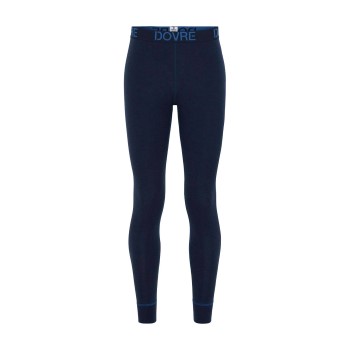 Dovre Organic Wool Long Johns Marineblå merinould Small Herre