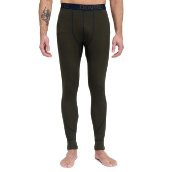 Dovre Wool Bottom Long Johns Militærgrøn  uld Medium Herre