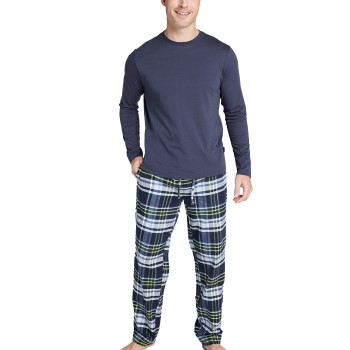 Jockey Pants Flannel Blå/Lyseblå bomuld Medium Herre