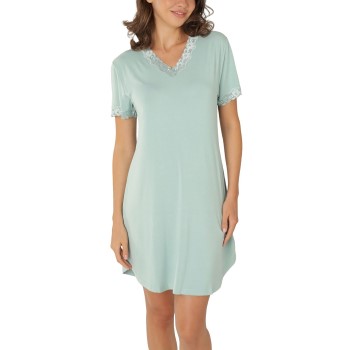 Lady Avenue Bamboo Nightdress SS Mintgrøn Bambus Large Dame