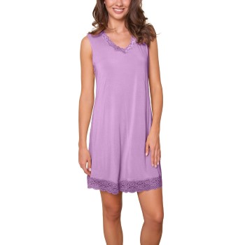 Lady Avenue Bamboo With Short Sleeve Nightdress Lilla Bambus Small Dame