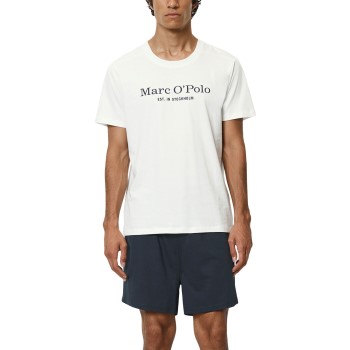 Se Marc O'Polo Marc O Polo Men Short Set Pyjama Hvid/Blå bomuld Small Herre ved Timarco