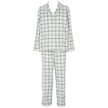 Missya Check Flannel Pyjama Blå/Hvid bomuld Medium Dame