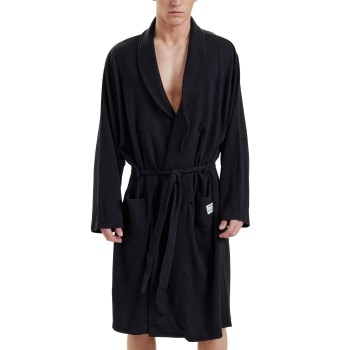 Resteröds Organic Cotton Bathrobe Sort økologisk bomuld L/XL Herre