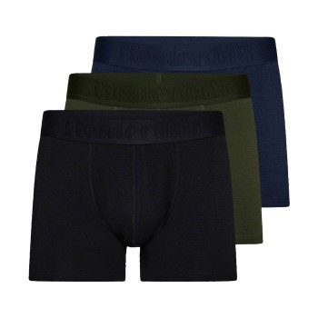 Resteröds 3P Organic Cotton Boxer Regular Leg Sort/Grøn økologisk bomuld Medium Herre