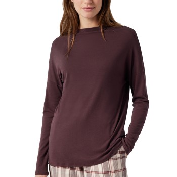 Schiesser Mix and Relax Long Interlock Shirt Brun 42 Dame