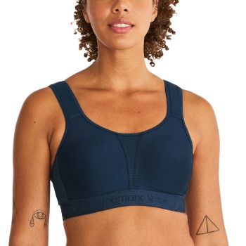 Swegmark Bh Kimberly Iconic Moulded Cups Sports Bra Marineblå polyamid B 80 Dame