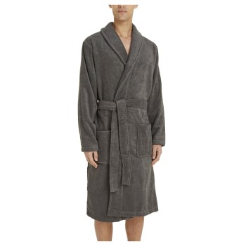 Tommy Hilfiger Cotton Towelling Bathrobe Grå bomuld Large Herre