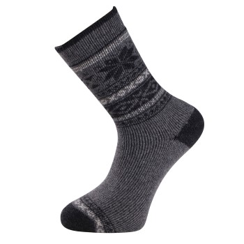 Trofé Trofe Knitted Patterned Wool Sock Strømper Grå Str 39/42 Dame