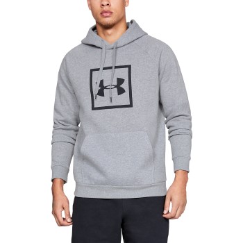 Se Under Armour Rival Fleece Logo Hoodie Grå Medium Herre ved Timarco