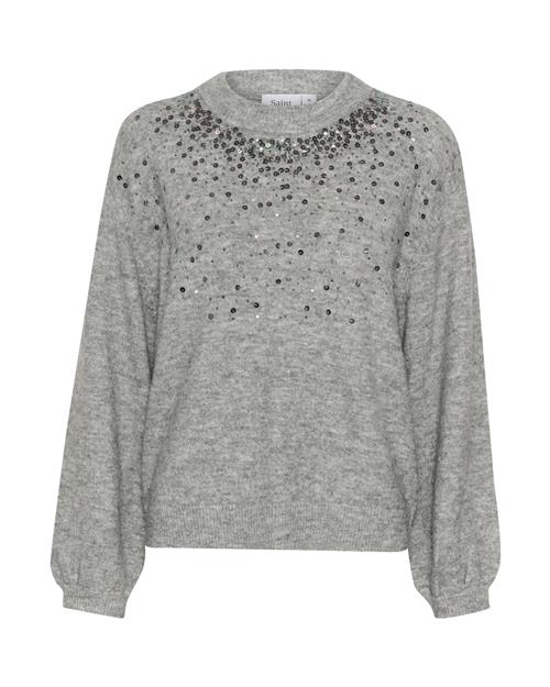 SAINT TROPEZ Pullover 'Barbel'  grå-meleret