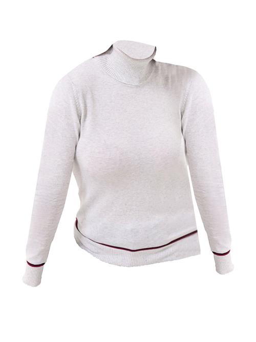 Dandalo Pullover  ecru / bordeaux / sort