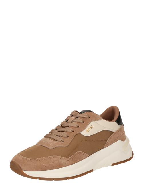 BOSS Sneaker low 'Skylar'  mørkebeige / sort / hvid