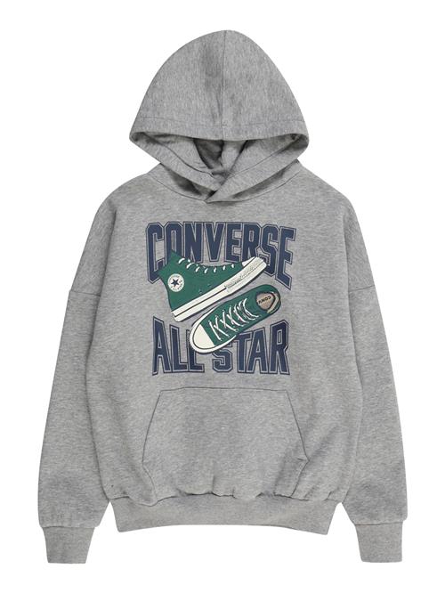 Se CONVERSE Sweatshirt 'ALL STAR'  marin / grå / gran / hvid ved About You