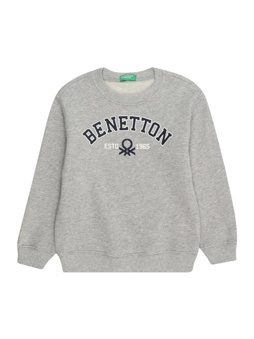 UNITED COLORS OF BENETTON Sweatshirt  grå-meleret / sort / hvid