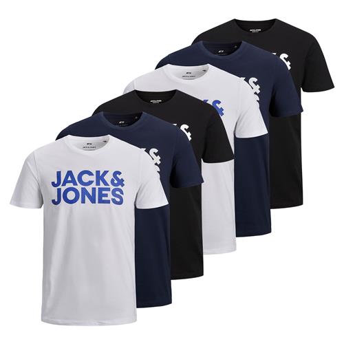 JACK & JONES Bluser & t-shirts  blå / sort / hvid