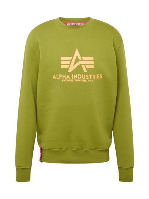 ALPHA INDUSTRIES Sweatshirt  grøn / abrikos