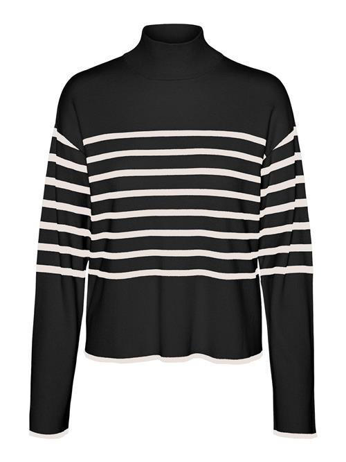 Se VERO MODA Pullover 'VMNEW HAPPINESS'  sort / hvid ved About You