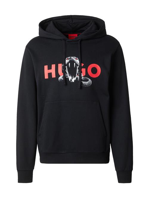 HUGO Sweatshirt 'Dueleyo'  lys rød / sort / hvid