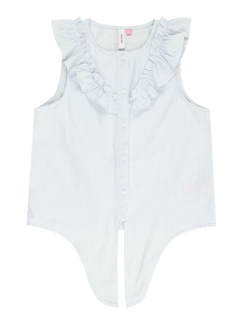 Vero Moda Girl Bluse 'VMCora'  lyseblå / hvid