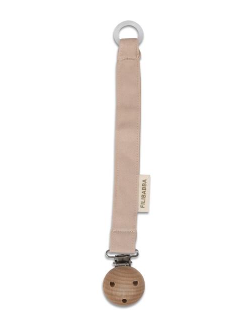 Filibabba Pacifier Holder Gots - Doeskin Filibabba Beige