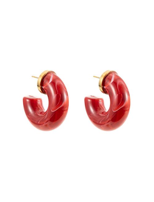 By Jolima Ivy Chunky Hoops By Jolima Red