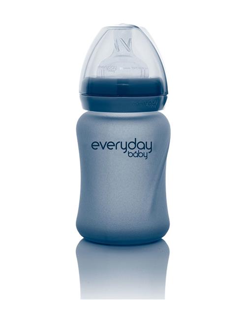 Se Everyday Baby Glass Baby Bottle Heat Sensing Healthy + Blueberry 150Ml Everyday Baby Blue ved Booztlet