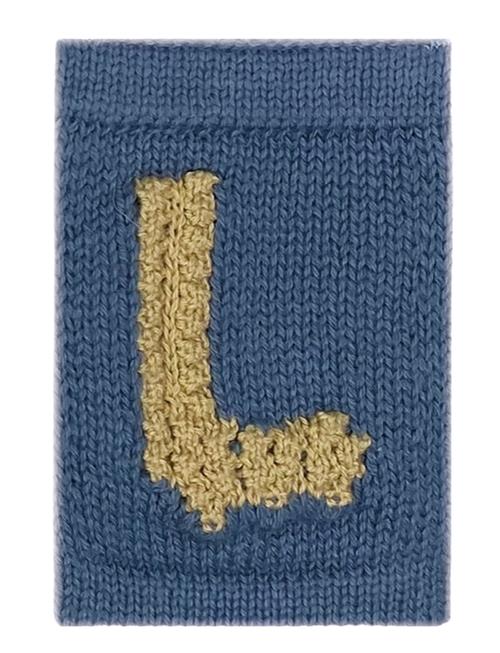 Knitted Letter L, Blue Smallstuff Blue