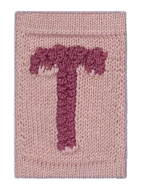 Knitted Letter T, Rose Smallstuff Pink