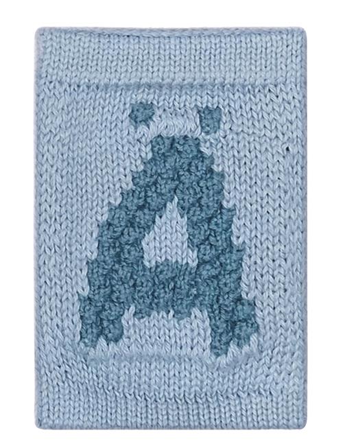 Knitted Letter Ä, Blue Smallstuff Blue