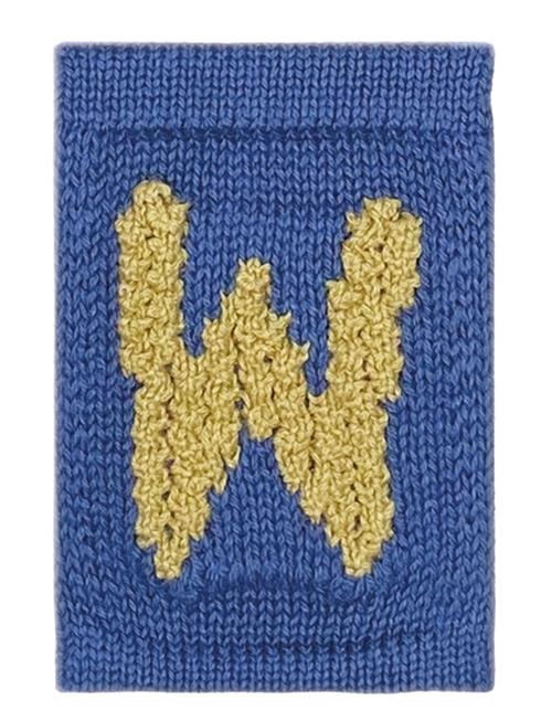 Knitted Letter W, Blue Smallstuff Blue