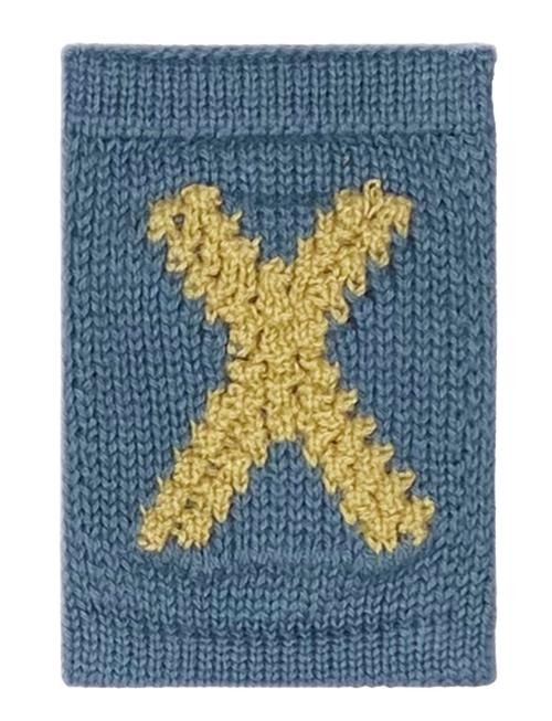 Knitted Letter X, Blue Smallstuff Blue