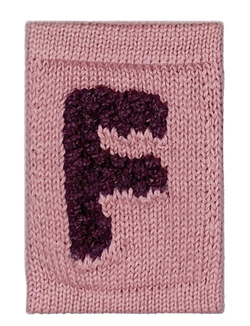 Knitted Letter F, Rose Smallstuff Pink