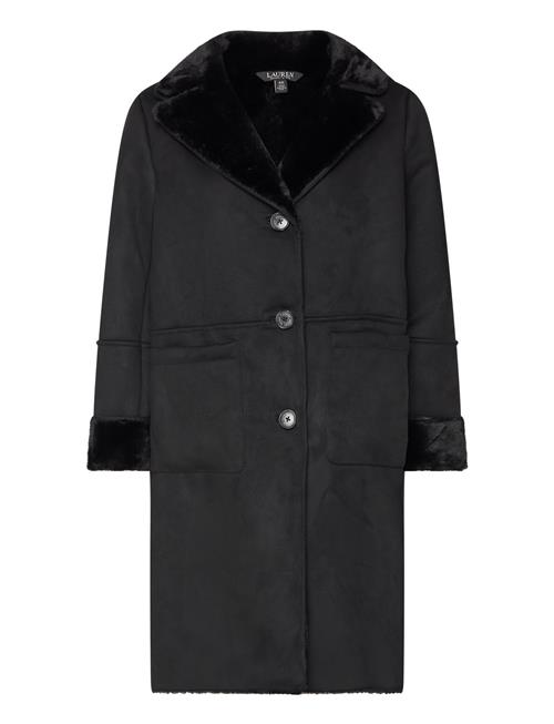 Faux-Shearling & Faux-Suede Coat Lauren Ralph Lauren Black