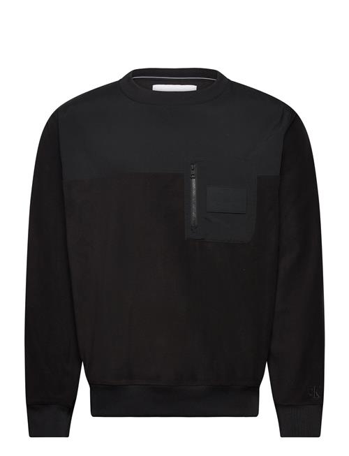 Calvin Klein Jeans Polar Fleece Outdoor Crew Neck Calvin Klein Jeans Black