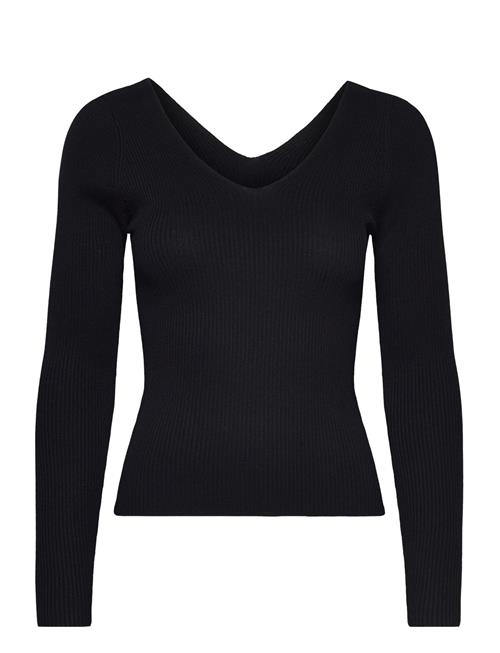 Ribbed Sweater With Low-Cut Back Mango Black