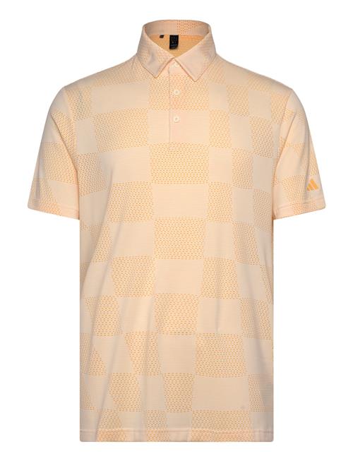 Se adidas Golf Textured Polo Adidas Golf Orange ved Booztlet