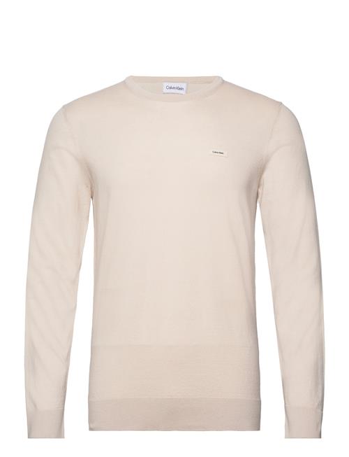 Calvin Klein Cotton Silk Cn Sweater Calvin Klein Beige