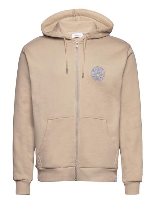 Se Les Deux Globe Zipper Hoodie Les Deux Beige ved Booztlet