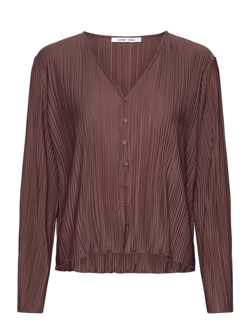 Se Samsøe Samsøe Sauma Blouse 10167 Samsøe Samsøe Brown ved Booztlet