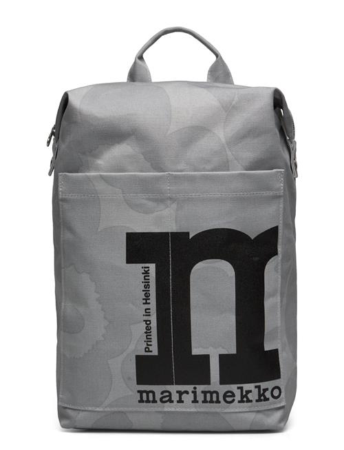 Se Marimekko Mono Backpack Unikko Marimekko Grey ved Booztlet