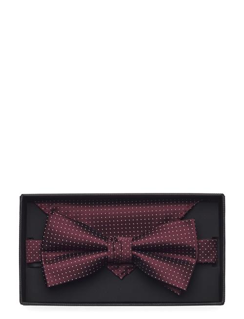 Polyester Bow Tie With Dotspolyester Bow Tie With Dots Lindbergh Black Burgundy