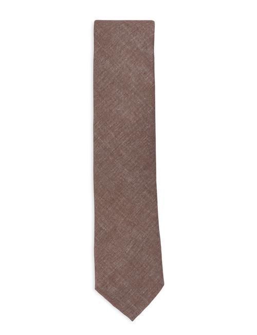 Se Lindbergh Black Structured Tencel Tie 7 Cm Lindbergh Black Brown ved Booztlet